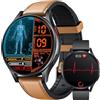 NONGAMX Orologio Smartwatch Uomo Cardiofrequenzimetro ECG: Orologi Intelligente 1.43" AMOLED con HRV Pressione Sanguigna Sonno SpO2 Acido Urico Monitoraggio Sport Smart Watch Compatibile iOS e Android （Pelle）