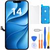 LL TRADER Schermo per iPhone 14 LCD 6,1'' e Kit di Riparazione A | Display FHD con 3D Touch e Digitalizzatore, Dotato di Nastro Adesivo Impermeabile e Pellicola Protettiva