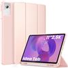 EasyAcc Cover Compatibile con Lenovo Idea Tab 11 Pollici Tablet 2025 | Custodia con Portapenne TB-336ZU TB-336FU, Ultra Sottile con Funzione Stand Slim PU Pelle Protettiva, Oro Rosa