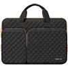 MOSISO 14 pollici Custodia Laptop Compatibile con HP Lenovo Dell ASUS Acer | 14 pollici Borsa PC per HP Stream, Dell Latitude, Piazza Trapuntato Borsa con 2 Tasche e Maniglia e Cintura, Nero
