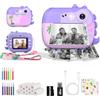 ARNSSIEN Macchina Fotografica Bambini Istantanea 2.4" con 7 Rotoli Carta | Fotocamera Istantanea per bambini con foto e video 1080P, stampa istantanea, regalo 3-12 anni,Compleanno,Festività, viaggi,M3