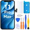LL TRADER Schermo per iPhone 11 Pro Max LCD 6,5'' e Kit di Riparazione A | Display FHD con 3D Touch e Digitalizzatore, Dotato di Nastro Adesivo Impermeabile e Pellicola Protettiva