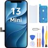 LL TRADER Schermo per iPhone 13 Mini LCD 5,4'' e Kit di Riparazione A | Display FHD con 3D Touch e Digitalizzatore, Dotato di Nastro Adesivo Impermeabile e Pellicola Protettiva