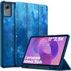 EasyAcc Cover Compatibile con Lenovo Idea Tab 11 Pollici Tablet 2025 | Custodia con Portapenne TB-336ZU TB-336FU, Ultra Sottile con Funzione Stand Slim PU Pelle Protettiva, Blu Cielo Stellato