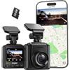 Avylet 2K Dash Cam Wi-Fi Con Scheda 32GB, Mini Telecamera per Auto 1440P | con APP, Dashcam Auto GPS Esterno, WDR, Visione Notturna, 24H Monitor di Parcheggio, Rilevamento di Movimento, G-Sensor