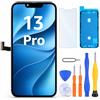 LL TRADER Schermo per iPhone 13 Pro LCD 6,1'' e Kit di Riparazione A | Display FHD con 3D Touch e Digitalizzatore, Dotato di Nastro Adesivo Impermeabile e Pellicola Protettiva