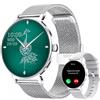 taopodo Orologio Smartwatch Donna, Schermo Rotondo AMOLED 1,27", Chiamate Bluetooth, Monitoraggio Battito e Sonno Smart Watch Donna, 120+ Modalità Sportive, Impermeabilità IP68 (Argento)