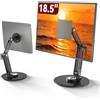 Jakeko Supporto Monitor Portatile Magnetico VESA - Braccio Articolato Da Scrivania | Alluminio Pressofuso, Base In Ferro 360°, Verticale-Orizzontale, Portata 2 Kg, Ripiegabile, Clip Per Cavo, 6,3-18,5 Pollici