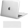 MOSISO Custodia Compatibile con MacBook Air 13 Cover M1 2021 2020 2019 2018 | Copritastiera&Case per MacBook Air 13,3 pollici A2337 A2179 A1932 Retina con Touch ID, Chiaro Cristallo