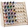 HOLDLEAF Supporto da parete per colori acrilici (modellismo), scaffale portaoggetti con 48 fori (Ø 26 mm), organizer per colori compatibile con Vallejo, Army Painter, AK (modulo A)