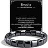 VGWON Bracciale Uomo, Idee Regalo Uomo, Bracciale Ematite Pietra Naturale | Braccialetti Uomo, Bracciale Occhio Di Tigre, Regalo San Valentino Per Lui, Idee Regalo Uomo Compleanno E Anniversario