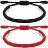 Aucuu Portafortuna Braccialetto, Braccialetti Intrecciati, Braccialetti Amicizia Intrecciati, Tibetano Amicizia Corda Bracciale, Bracciali Fatto a Mano, Bracciale Regolabile per Donne Uomo Bambini