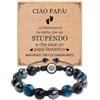 VGWON Bracciale Uomo, Idee Regalo Uomo, Bracciale Ematite Pietra Naturale | Braccialetti Uomo, Bracciale Occhio Di Tigre, Regalo San Valentino Per Lui, Idee Regalo Uomo Compleanno E Anniversario