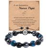 VGWON Bracciale Uomo, Idee Regalo Uomo, Bracciale Ematite Pietra Naturale | Braccialetti Uomo, Bracciale Occhio Di Tigre, Regalo San Valentino Per Lui, Idee Regalo Uomo Compleanno E Anniversario