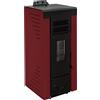 Stufe A Pellet Italia Niagara 9 kW - 5 Stelle Canalizzata Colore: Rosso