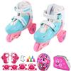 Mingzhe Flash Pattini a Rotelle Set per Bambini Principianti | Design durevole e robusto, include casco, vestibilità regolabile