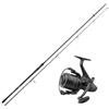 A&M Angelsport Black Widow XT Carp Combo per carpe, 3,60 m, 1,3 kg + Quick Runshift 5000 | Canna da pesca alla carpa da 3,60 m con anello di avviamento da 50 mm, mulinello a ruota libera, bobina di ricambio e lenza