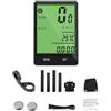 Juviko Contachilometri wireless multifunzione per ciclismo su strada | Ciclismo Computer Wireless 2.8 Pollice Ampio Display Impermeabile Contachilometri Portatile Bike Meter per Strada MTB Uso