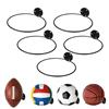 xiruiubao Porta Palloni,5 Pezzi Supporto a Muro con Viti,Metallo Supporti da Parete per Palla da Calcio Basket Pallavolo Rugby,Conservazione Espositore per Pallone Nero