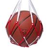 Saraoriginalshop Sacca a Rete Porta Palloni a Sfera Bicolore 45 Cm Palla Singola Borsa a Rete Portatile Sacca Trasporto Palla da Basket Calcio Yoga Volley Disponibile Bianca e Rossa o Bianca e Blu