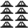 Zhdbchyuu Porta da Pesca Montaggio Flessibile Pratico Nero | 8 pezzi in silicone, installazione flessibile, risparmia spazio e si adatta a pareti di garage, e barche.