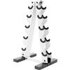 HPDTZ Supporto per manubri con telaio a A, 5 livelli, autoportante | 5 ripiani: la base a forma di H supporta 100 kg