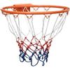 HKPWRBFG Canestro da basket da 39 cm, anello in acciaio per montaggio a | Rete in nylon resistente alle intemperie, design robusto, materiale di montaggio incluso