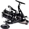NexRen Mulinello doppio freno anteriore posteriore per pesca alla carpa grande | 13 + 1 cuscinetti in ottone, resistenza massima 23 kg, recupero regolare, lunga prestazione di lancio, uso di acqua dolce