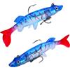Tufgo Soft Swimbaits - Esca a T con testa pesata, 9,3 cm | Corpo in silicone realistico, occhi 3D, azione coda a T, attira la testa di serpente di calamaro basso, dimensioni 9,3 cm