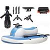 Generic Kit per moto d'acqua gonfiabile con motore per kayak da 500 W/700 W, maniglia per immersioni, borsa di immagazzinaggio dell'elica, uso 130/160 min, carico massimo 150 kg, giocattolo per immersioni in