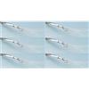 Carson Esca Artificiale Artificiali Pesca Spinning Mare TRAINA CUCCHIAINO SPIGOLA Serra, Kit 6 Esche da Pesca, Metallo, Esca da Traina, 6 Pezzi