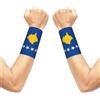 Edwal Bandiera del Kosovo stampa morbido polso polso Wrap Sport Wristband per uomo donna