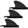 Levemolo 3 Pezzi Pinna Direzionale Staccabile, PVC Nero 4,5 | Controllo Migliorato e Manovrabilità, Accessorio Portatile per Sport Acquatici, Compatibile Softboard e Modelli Sup
