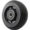 NexRen Pilates Reformer Wheel 70mm Cuscinetto in acciaio rullo liscio | Nucleo in acciaio con cuscinetto a sfera, movimento liscio dell'asse, diametro 70 mm, finitura nera