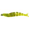 Tufgo Esca da pesca in silicone morbido, 6 cm, fosforescente, notte | Segmenti articolati, azione di nuoto realistica, attira trota spigola, dimensioni compatte 4 cm, uso in acqua dolce salata