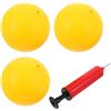 AUTSUPPL Mini Pallavolo Gonfiabile con Pompa e Accessori Gialla in PVC | Attività All'aperto e Divertimento in Casa, Kit Portatile con Ago per Gonfiaggio, Uso Versatile