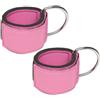 AKOOSY 2 Pezzi Cavigliera per Cavo, Regolabile in Neoprene Rosa | Fissaggio Anelli e Ganci, Superficie Liscia, e Cosce Interne, Uso Domestico
