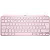 Logitech MX Keys Mini tastiera Universale RF senza fili + Bluetooth QWERTY Nordic Rosa