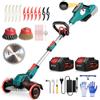 Traumheim Tagliaerba a Batteria 21V, Compatibile con Batterie Makita, Decespugliatore con Spazzola per Erbacce, 2 Batterie da 4.0Ah Incluse, Motore senza Spazzole da 900W per Prato, Giardino, Cortile (Rosso)