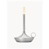 Graypants Lampada da tavolo portatile a LED con luce regolabile Wick - Argento