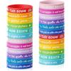 Tccydm 24 Braccialetti Motivazionali Bambini Gadget Compleanno Bambini | Braccialetti Silicone Colorati Amicizia - Morbidi e Confortevoli - Regalini Fine Festa Compleanno & Pensierini Scuola