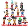 Bandai 13 pz/lotto dragon Ball mini figura super saiyan goku vegeta Action Figure Collection Giocattoli di Modello