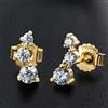 IOGOU Sorriso D Colore Moissanite Orecchini penetranti Crawler 14K placcato oro 925 Sterling Silver Donna Gioielli ipoallergenici