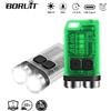BORUiT V3 UV LED EDC Portachiavi Torcia Tipo-C Torcia da lavoro ricaricabile con magnete Lanterna tascabile da campeggio impermeabile