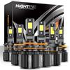 NOVSIGHT NIGHTEYE H7 LED Canbus 30000LM Fari per auto Lampadine H4 HB3 9005 HB4 9006 H11 H8 H9 9012 Luci a LED 6500K Bianco 12V 72W Lampada automatica