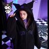 Sanrio Anime Kuromi Abbigliamento Donna Felpe con ricamo nero Y2k Top Autunno Inverno Cappotto sottile Felpa allentata moda femminile