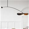 HomeLover Lampada da terra moderna creativa a foglia lampada da terra regolabile a braccio lungo a LED per la lettura della luce del pavimento in ferro ad angolo del soggiorno della camera da letto