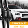 LECIBUBI Spazzole Tergicristallo Anteriori Per Citroen C3 MK3 SX SY 2016 - 2023 Parabrezza Parabrezza Accessori Auto 2017 2018 2019 2020 2021 2022