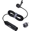 NONE Microfono Lavalier Omnidirezionale XLR CVM-V02O con Alimentazione Phantom per Videocamere Canon, Sony, Panasonic