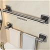 WJNMONE 30/40/50/60 centimetri Portasciugamani Bagno Senza Chiodi Portasciugamani Grigio Bianco Montaggio A Parete Portasciugamani da bagno Cucina Pentola Cremagliera Scarpiera